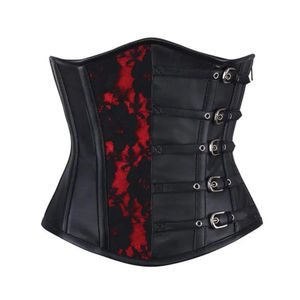Best Price <b>Vintage</b> Sexy Bustier Burlesque Carnival Party Clubwear <b>Corsets</b> for Women Body Shaping Gothic Pleated Trim - Product Image 5