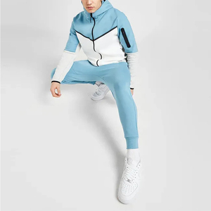 Chándal transpirable informal sólido para hombre, conjunto atlético de dos piezas para gimnasio, correr, entrenamiento físico y deportes al aire libre - Product Image 6