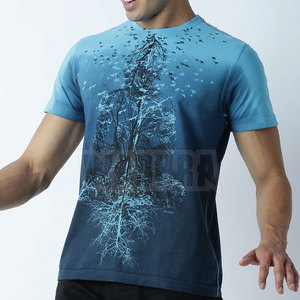 เสื้อยืดพิมพ์ลายโลโก้ตามสั่งสำหรับผู้ชาย ผ้าโพลีเอสเตอร์/คอตตอน แห้งเร็ว ระบายอากาศได้ดี ทรงปกติ สวมใส่สบาย - Product Image 3