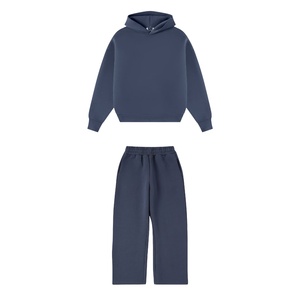 Ensemble de survêtement streetwear personnalisé : sweat-shirts et pantalons de survêtement oversize unisexe pour homme, ensemble ample et épais - Product Image 1