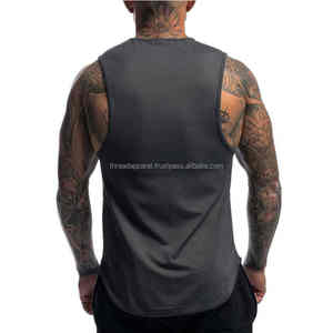 OEM fabricante de alta calidad transpirable Casual 2025 hombres sin mangas Fitness chaleco Stringer gimnasio desgaste camisetas sin mangas sueltas - Product Image 2