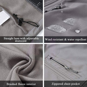 Veste d'hiver softshell pour homme respirante et écologique avec logo frontal, ajustement flexible, texture lisse, matière nylon/polyester - Product Image 5