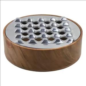 Meilleur cendrier en argent poli de haute qualité, design décoratif tendance pour la maison avec trois supports droits - Product Image 3