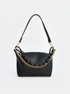 Sac à bandoulière pour femme avec logo personnalisé, sac hobo en cuir PU, sac à main avec chaîne, fabrication OEM ODM sous marque privée - Product Image 3