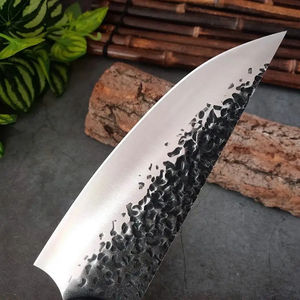 Cuchillo de Carnicero Forjado a Mano de Acero de Alto Contenido de Carbono Premium, Cuchillo de Chef Ergonómico de Espiga Completa con Mango de Madera de Sándalo Amarillo, Herramienta de Cocina - Product Image 4