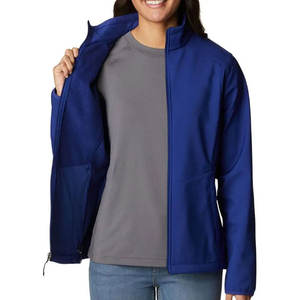 High Quality Windproof Waterproof & Breathable Outerwear with Embroidery Custom <b>Women</b> & Youth Softshell Jacket - Product Image 3