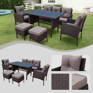 आंगन होटल पार्क के लिए सर्वश्रेष्ठ थोक रतन गार्डन फर्नीचर आउटडोर पैटियो सेट - Product Image 1