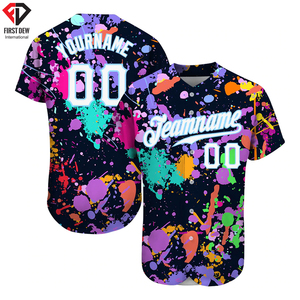 เสื้อเจอร์ซีย์เบสบอลแบบครึ่งแขน,แฟชั่นสไตล์ปากีสถานพิมพ์ลายแบบระเหิด - Product Image 5