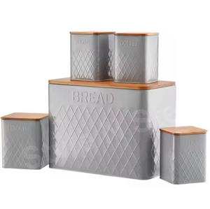 Caja de tarros de almacenamiento de pan para almacenamiento de alimentos y contenedor Almacenamiento de té Almacenamiento de azúcar Recipiente de almacenamiento de té y café Gadgets - Product Image 2