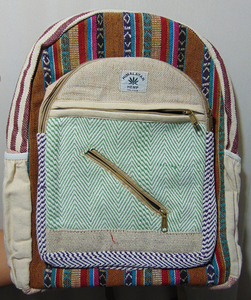 กระเป๋าเป้สะพายหลังป่านปอกระเจาดีไซน์สไตล์โบฮีเมียนแฟชั่นใหม่เป็นมิตรต่อสิ่งแวดล้อมทำด้วยมือแบ่งช่องซิปสำหรับแล็ปท็อป - Product Image 6