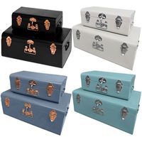 Ensemble de coffre de rangement en velours avec quincaillerie en or rose, organisateur de bijoux décoratifs et mallette de rangement pour la maison