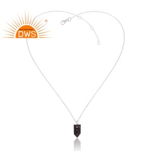 Ensemble de pierres précieuses en argent Sterling pour femmes, collier avec pendentif en flocons de neige obsidienne, chaîne de 16 pouces, fournitures de bijoux - Product Image 2