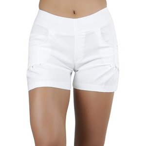 Pantalones cortos de motociclista para mujer con bolsillos-Pantalones cortos de yoga para mujer Regular y de talla grande para gimnasio y yoga - Product Image 1