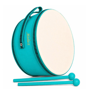 Midex Orf-TF-13TR Orff Instruments - Turquoise Kids' <b>Drum</b> with Strap & Floor <b>Drum</b> - Product Image 2