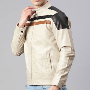 Custom Logo Men's <b>Winter</b> <b>Leather</b> <b>Jacket</b> with Stand Collar High Quality Breathable Casual Style Made in Pakistan Low MOQ - Product Image 3