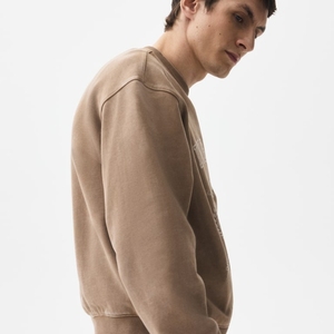 คอกลมสีพื้นระบายอากาศได้ดีสีพื้นเรียบแฟชั่นใหม่100% หนักแบบกำหนดเองได้ - Product Image 3