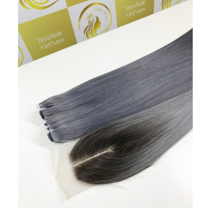 Extensions de cheveux humains vierges Remy 100% naturels vietnamiens Timehair, tissage double machine, mèches brésiliennes personnalisables, lisses comme des baguettes - Product Image 1