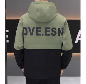 Chaqueta cortavientos Bearfit deportiva de 100% poliéster para hombre, venta al por mayor 2025, Softshell para exteriores, resistente al agua, resistente al viento, lona fina - Product Image 6