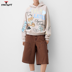 Comprar personalizado transpirable casual streetwear gota hombro figuras transpirable ecológico sudaderas con capucha de punto - Product Image 2