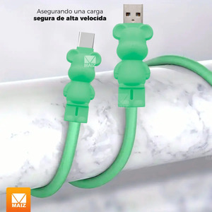 สาย USB Type-C สำหรับถ่ายโอนข้อมูลและชาร์จเร็ว ดีไซน์น่ารัก - คละสี - Product Image 4