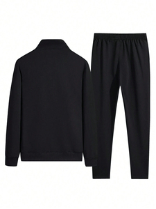 Men's Vintage Sports Gym <b>Tracksuit</b> Set Elastic Printed Breathable Sweatsuits Solid Style for Autumn Sports <b>Tracksuits</b> - Product Image 4