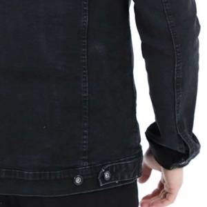 Black <b>Denim</b> Jackets Casual Streetwear Slim Fit Urban Fashion Cotton Trucker <b>Coat</b> Everyday Wardrobe Men's Custom Bulk Price <b>Coats</b> - Product Image 6