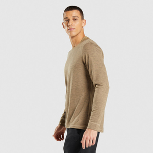 เสื้อยืดแขนยาวของผู้ชายผ้าฝ้าย100% แบบกำหนดเองคุณภาพสูง - Product Image 3