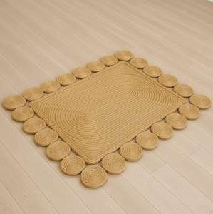 พรมปูพื้นป่านจูทถักลายดีไซน์เนอร์ ราคาโรงงาน ขายดี สำหรับตกแต่งโต๊ะทำงานในสำนักงาน - Product Image 2