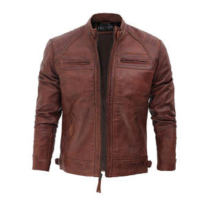 Nouvelle veste en cuir véritable personnalisée pour hommes/veste en cuir véritable pour hommes - Product Image 4