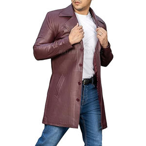 Abrigo de Punto con Cuello Mao de Cuero Genuino Personalizado para Hombre al Mejor Precio al por Mayor - Alta Calidad, Secado Rápido, Transpirable y Personalizable - Product Image 1