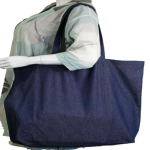 Sac fourre-tout en toile 100% coton extra-large, écologique, résistant, facile à manipuler pour les courses au supermarché, la plage, logo personnalisé, recyclé - Product Image 6