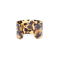 Bracelet personnalisé pour femme en acrylique transparent, lucite, acétate de cellulose, résine, avec perle métallique, bracelet manchette en écaille de tortue