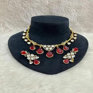 Premium Quality Minimal Wear <b>Necklace</b> <b>Set</b> Perfect For Engagement, Party Wear, <b>Wedding</b> Functions Luxury Finish Beautiful Colors - Product Image 1