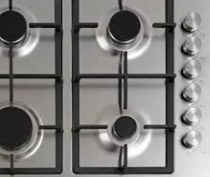 Table de cuisson à gaz encastrable en acier inoxydable à 6 brûleurs avec protection anti-extinction de flamme et allumage électronique - Product Image 4