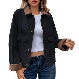 Good Quality With Customized Logo comfy and stylish women <b>Jacket</b> Outdoor Wear Fashionable Breathable <b>Canvas</b> <b>Jacket</b> - Product Image 1
