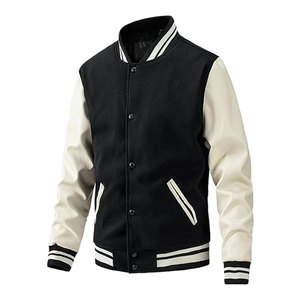 แจ็กเก็ตตั้งสไตล์ชิคาโกเสื้อแจ็กเก็ตผ้าแคนวาสแบบวินเทจพร้อมโลโก้ด้านหน้าสำเร็จสำหรับฤดูหนาว - Product Image 1