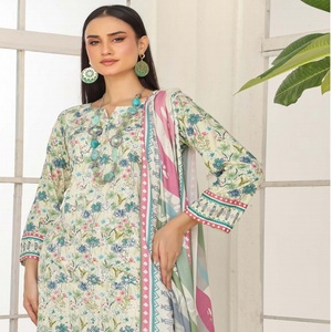 Super Grossiste Bin Hameed Pakistan Inde – Salwar Kameez en Lin Brodé pour Femme, Design Ethnique Moderne, Usage Quotidien - Product Image 5