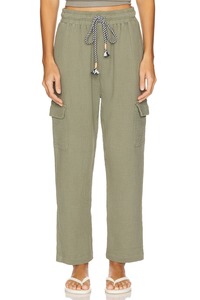 Pantalon cargo en toile légère 100% coton pour femmes Taille mi-haute Multi-poches Couleur unie Style décontracté Marque privée Taille XL En solde - Product Image 2