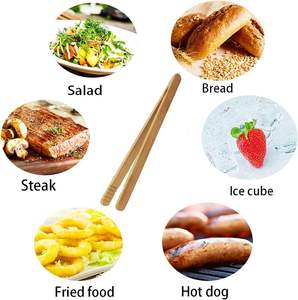 ที่คีบไม้ไผ่7นิ้วใช้ในครัวใช้ซ้ำได้คีบขนมปังปิ้งไม้ไผ่สำหรับขนมปังปิ้งกิมจิผลไม้และชา8ชิ้น - Product Image 3