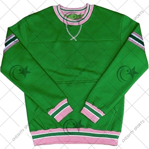 Personalizado peso pesado chenille logo estilo universitario mujeres OEM Jersey polar cuello redondo diseño personalizado sudadera - Product Image 4