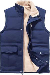 Vêtements d'extérieur veste chaude rembourré doudoune hommes vêtements d'extérieur d'hiver gilets doudoune polaire doublé matelassé gilet décontracté sans manches veste 2025 - Product Image 4
