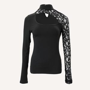 เสื้อกล้ามผู้หญิงเซ็กซี่เสื้อออกไปข้างนอกเปิดไหล่แขนยาวเข้ารูปอินเทรนด์ - Product Image 2