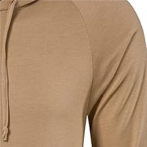 Desert Khaki Raglan <b>Hoodie</b> – Comfortable Everyday <b>Thin</b> Layer Pullover - Product Image 5
