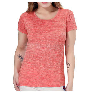 T-shirt basique pour femme en coton, col rond, manches courtes, coupe ajustée, respirant, doux, confortable, couleur unie - Product Image 3
