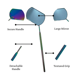 Extra Large miroir de maquillage réutilisable fait main avec logo personnalisé, fournitures d'extension de cils, au prix d'usine, vente en gros - Product Image 2