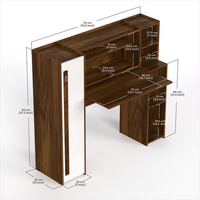 Table d'étude Walden en érable brun et blanc