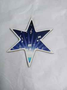 Arc-en-ciel Drapeau Imprimer Arbre De Noël Home Office Suspendu Décor De Noël En Forme D'étoile Porcelaine Ornements Artisanat - Product Image 3