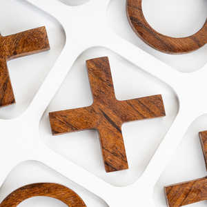 Mármol de calidad experta con Tic-Tac-Toe de madera Juego Tablero de mármol con XO de madera para niños y adultos - Product Image 4