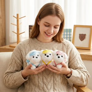 Aika Llavero Colgante para Bolso <span class=keywords><strong>de</strong></span> Perro Bichón Esponjoso con Visera, Promocional Deportivo - Product Image 1