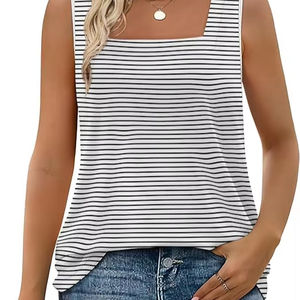 <b>Sleeveless</b> Tank Tops for <b>Women</b> 2025 Summer Casual Blouses Graphic Tees Loose Fit Crewneck Vacation Outfits <b>Shirts</b> - Product Image 3